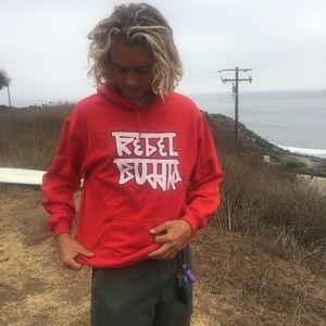 Rebel Buddha red hoodie